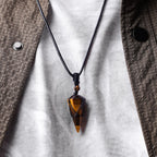 Fortune Jewel Natural Stone Pointed Pendant Necklace