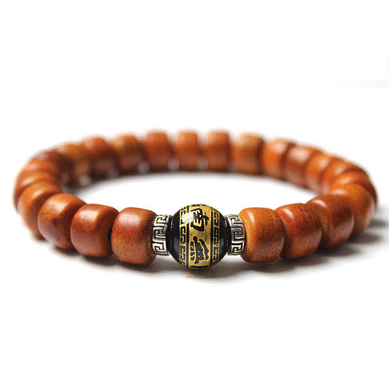 Fortune Jewel Tibetan Bone Beads Om Mani Padme Hum Strength Bracelet