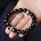Fortune Jewel Chinese Zodiac Natal Buddha Obsidian Purification Bracelet