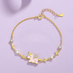 S925 Sterling Silver Rainbow Unicorn Women’s Bracelet – Holiday Gift for Christmas & New Year