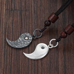 Fortune Jewel 990 Sterling Silver Yin Yang Balance Harmony Necklace Pendant Fortune Jewel