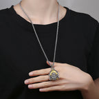 Fortune Jewel Yellow God of Wealth Amulet Copper Luck Necklace Pendant