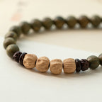 Fortune Jewel Green Sandalwood Positive Peace Bracelet