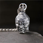 Fortune Jewel 999 Sterling Silver Buddha Demon Serenity Necklace Pendant - Fortune Jewel