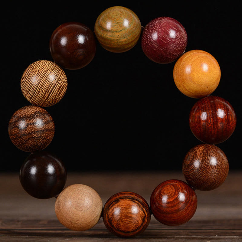 Fortune Jewel Multicolored Sandalwood Protection Healing Bracelet