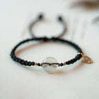 Fortune Jewel Chalcedony Round Peace Buckle Positive String Bracelet