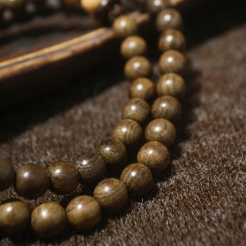 Fortune Jewel Tibetan Sandalwood Protection Charm Mala Bracelet