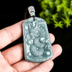 Fortune Jewel Year Of The Dragon Chinese Zodiac Dragon Travels The World Jade Strength Necklace Pendant
