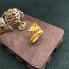 Fortune Jewel Golden Dragon Success Strength Ring Fortune Jewel