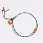 Fortune Jewel Handmade Cinnabar As One Wishes Blessing Braid Double Layer Bracelet