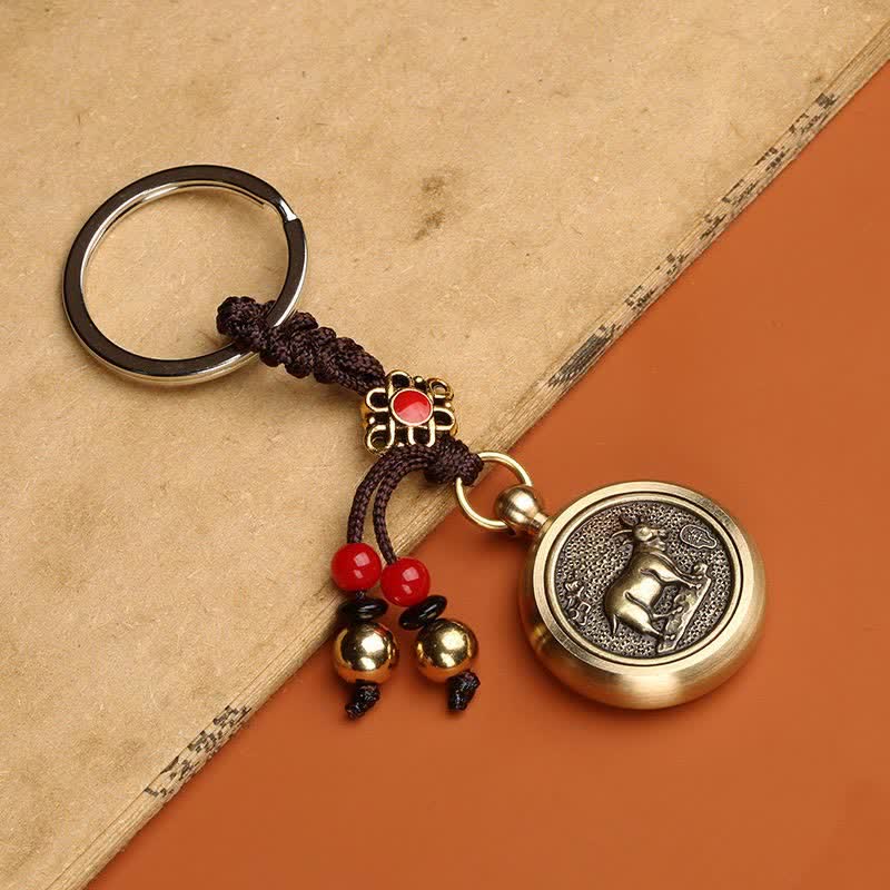 Fortune Jewel 12 Chinese Zodiac Blessing Wealth Fortune Keychain