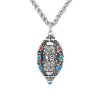 Fortune Jewel Tibetan Om Mani Padme Hum Purity Rotatable Necklace Pendant