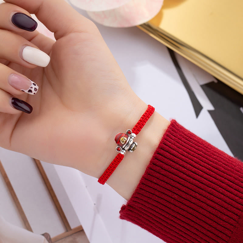 Fortune Jewel God of Wealth Handmade Thread Luck Strength Braid Bracelet
