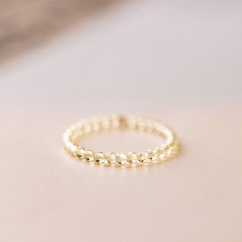 Fortune Jewel Natural Citrine Happiness Prosperity Ring