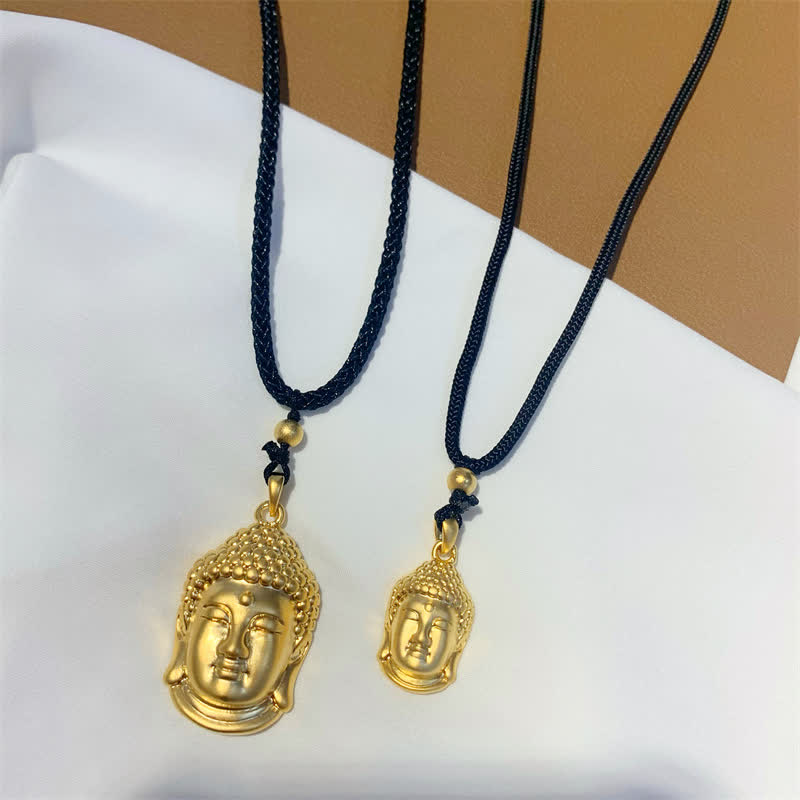 Fortune Jewel Gold Buddha Copper Wealth Necklace Pendant Fortune Jewel