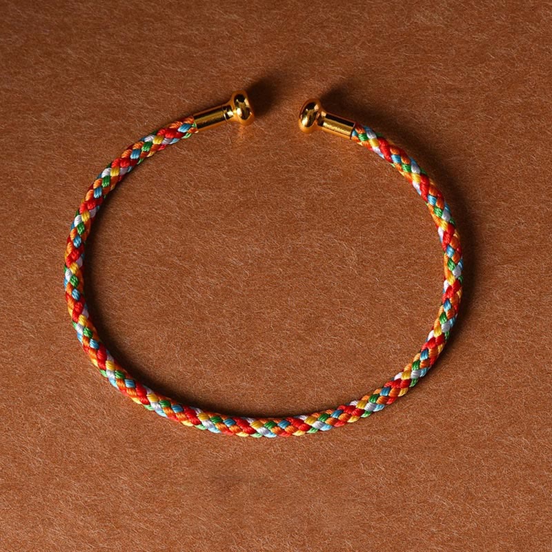 Fortune Jewel Simple Design Handmade Luck Braid String Cuff Bracelet