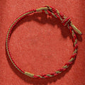 Fortune Jewel Handmade Chinese Zodiac Rabbit Rooster Rat Horse Dragon Protection Braid String Bracelet