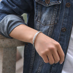 Fortune Jewel Tibetan Om Mani Padme Hum Heart Sutra Purity Cuff Bracelet
