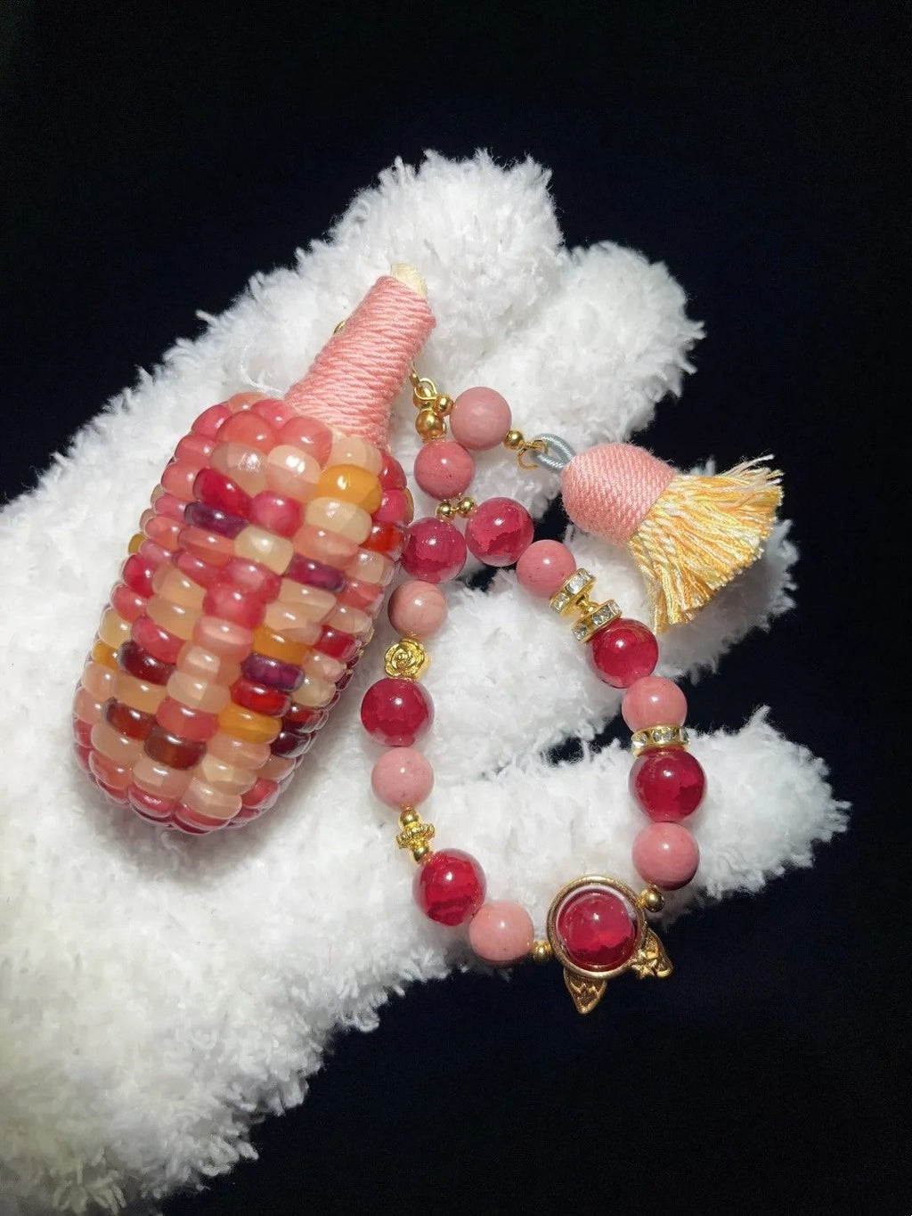 Cute Rainbow Chubby Natural Corn Charms