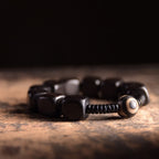 Fortune Jewel Tibetan Ebony Wood Dzi Bead Strength Bracelet