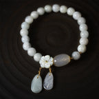 Fortune Jewel Natural White Jade Luck Bracelet