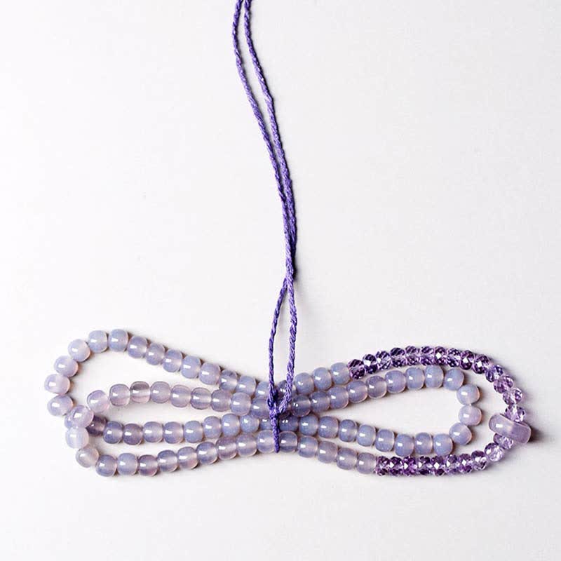 Fortune Jewel Natural Amethyst Crystal Meditation Healing Bracelet