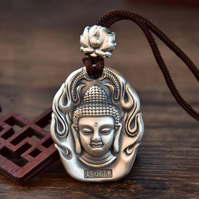 Fortune Jewel Chinese Zodiac Natal Buddha Om Mani Padme Hum Lotus Compassion Necklace Pendant Fortune Jewel