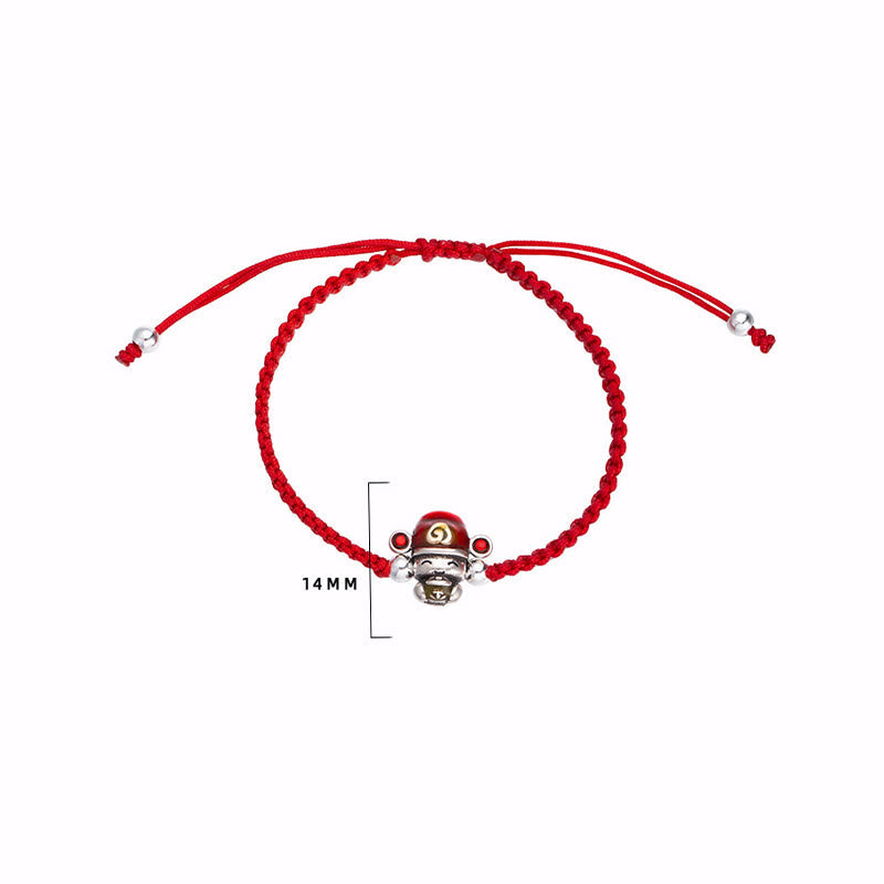 Fortune Jewel God of Wealth Handmade Thread Luck Strength Braid Bracelet