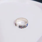 Fortune Jewel Colorful Elephant Carved Strength Adjustable Ring
