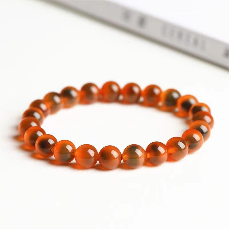 Fortune Jewel Natural Colorful Candy Agate Harmony Strength Bead Bracelet