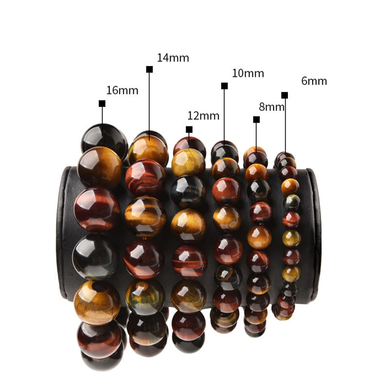 Fortune Jewel Natural Tiger Eye Positive Protection Bracelet