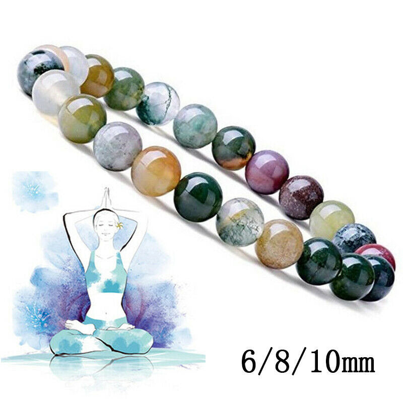Fortune Jewel  India Agate Beads Luck Yoga Bracelet