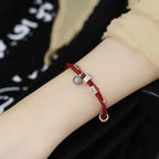 Fortune Jewel 925 Sterling Silver Gold Swallowing Beast Koi Fish Wealth Handcrafted Braided Bracelet