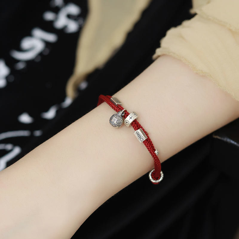 Fortune Jewel 925 Sterling Silver Gold Swallowing Beast Koi Fish Wealth Handcrafted Braided Bracelet