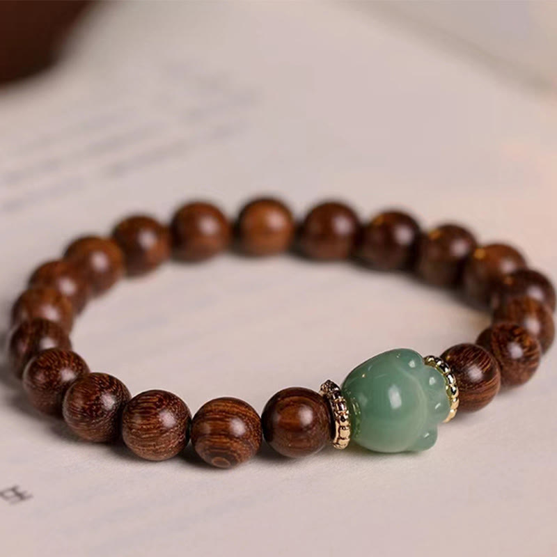 Fortune Jewel Sandalwood Lovely Cat Paw Protection Bracelet