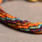 Fortune Jewel Tibetan Om Mani Padme Hum Dreamcatcher Luck Colorful Reincarnation Knot String Bracelet