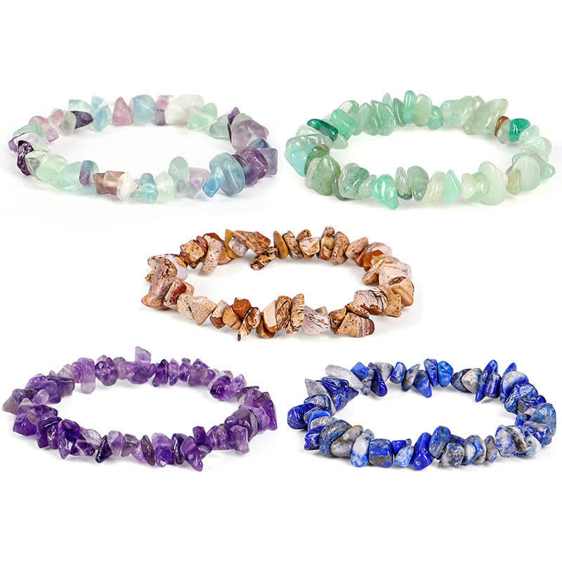 Fortune Jewel Amethyst Lazurite Various Crystal Stone Healing Positive Bracelet