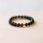 Buddha3bodhi Ultra-fine 3mm Black Obsidian Ring