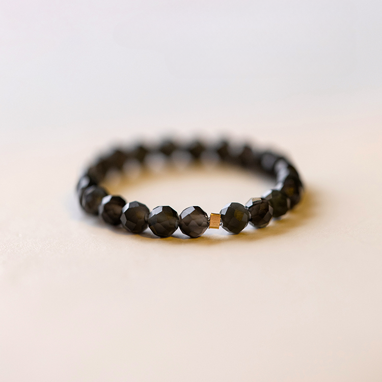 Buddha3bodhi Ultra-fine 3mm Black Obsidian Ring