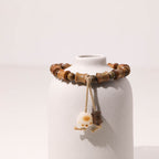 Fortune Jewel Green Sandalwood Bodhi Seed Cat Claw Bamboo Peace Bracelet