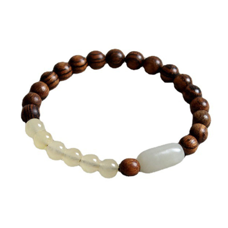 Fortune Jewel  Jade Sandalwood Luck Abundance Bracelet