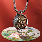 Fortune Jewel Treasure Bowl Copper Coin Ingots Wealth Necklace Pendant