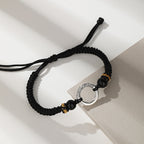 Fortune Jewel 925 Sterling Silver Peace Buckle Auspicious Clouds Fortune Braided Bracelet