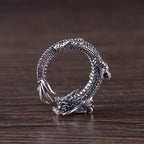 Fortune Jewel 925 Sterling Silver Dragon Luck Protection Ring Fortune Jewel