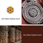 Fortune Jewel Tibetan Om Mani Padme Hum Double Dorje Vajra Rotatable Purity Peace Necklace Pendant