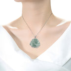Fortune Jewel Laughing Buddha Natural Jade Luck Necklace Titanium Steel Chain Pendant Fortune Jewel