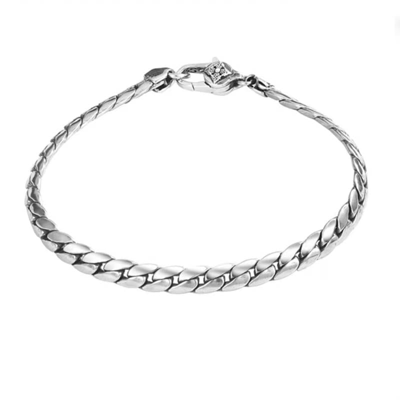Fortune Jewel Double Dorje Vajra Strength Punk Copper Chain Bracelet Necklace