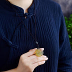 Fortune Jewel Taoism Five Sacred Mountains Yin Yang Symbol Liuli Crystal Balance Necklace Pendant Key Chain Fortune Jewel