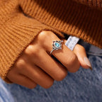 Fortune Jewel 925 Sterling Silver Lotus Zircon Blessing Protection Ring Fortune Jewel