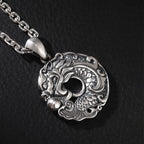 Fortune Jewel Koi Fish Dragon Peace Buckle Wealth Necklace Pendant Fortune Jewel